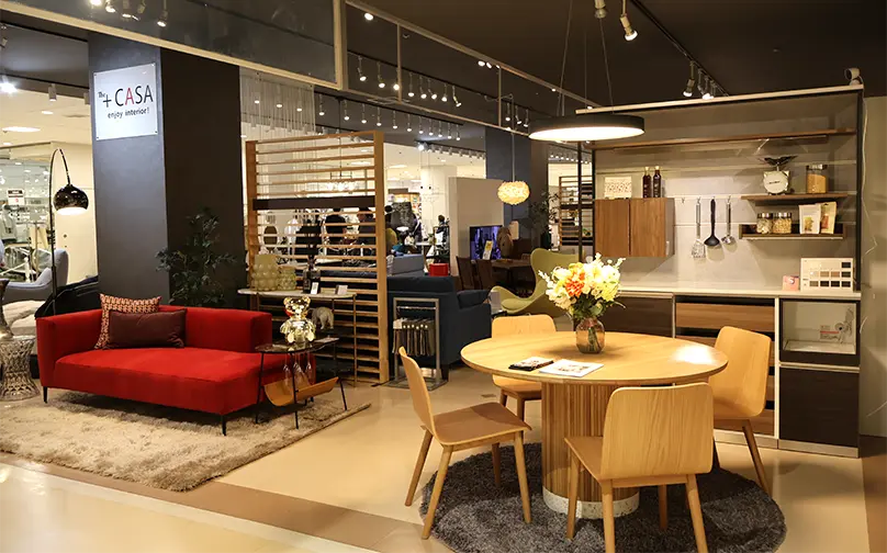 ダイニングセットの展示スペース